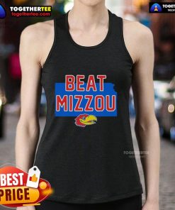 Premium Kansas Jayhawks Beat Mizzou State tank top, featuring vibrant team colors and logo, perfect for game day attire.
