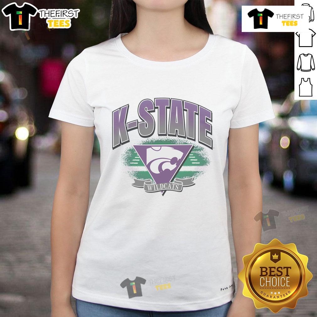 Premium Kansas State Wildcats Arena Fade Ladies Tee Premium Kansas State Wildcats Arena Fade Ladies Tee featuring vibrant team colors and stylish design for fans.