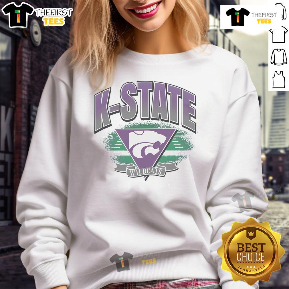 Premium Kansas State Wildcats Arena Fade Sweatshirt Alt Text: Premium Kansas State Wildcats Arena Fade Sweatshirt in purple, perfect for showing team spirit and staying cozy.