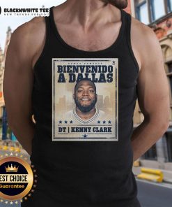 Premium Kenny Clark Welcome to Dallas Cowboys graphic tank top featuring bold team logo and stylish design.