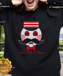 Premium Let's Play a Game Saw Movie sweatshirt featuring iconic horror design for fans of the Saw franchise.