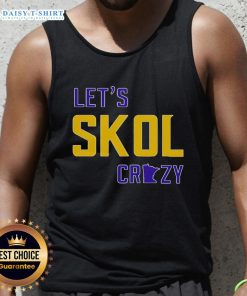 Premium Lets Skol Crazy Minnesota Vikings football tank top featuring vibrant team colors and logo design for fans.