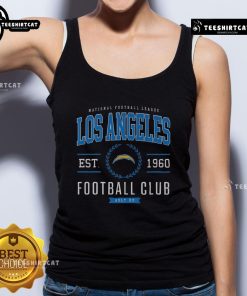 Premium Los Angeles Chargers Football Club tank top in blue with team logo, perfect for fans and summer sportswear.