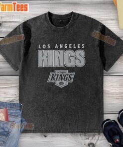 Premium Los Angeles Kings Throwback Current Washed T-Shirt featuring vintage team logo on a soft fabric backdrop.