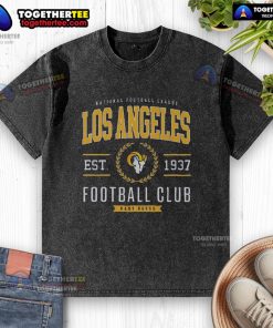Premium Los Angeles Rams Football Club washed t-shirt in blue, featuring logo and casual style, perfect for fans.