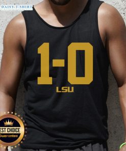 Premium LSU Football 1-0 tank top in purple and gold, perfect for showing team spirit and supporting your favorite team.