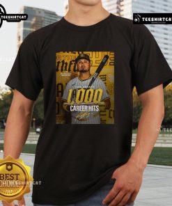 Premium Luis Arraez San Diego Padres MLB t-shirt featuring a signature poster design celebrating 1000 career hits.