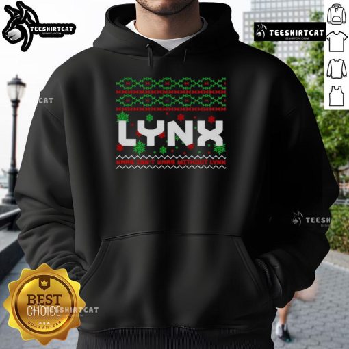 Premium Lynx Ugly Christmas Hoodie featuring festive designs and cozy fabric for holiday celebrations.