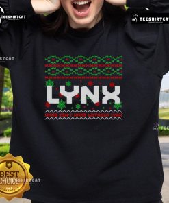 Alt Text: Premium Lynx Ugly Christmas Sweatshirt featuring a festive design with vibrant colors and fun holiday graphics.