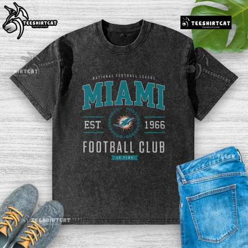 Premium Miami Dolphins Football Club washed t-shirt in vibrant colors, perfect for fans and casual wear.