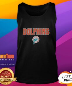 Alt Text: Premium Miami Dolphins Throwback Tank Top featuring a vintage design, perfect for fans and summer wear.