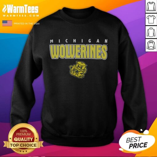 Premium Michigan Wolverines throwback sweatshirt featuring classic logo and vintage design for ultimate fan style.