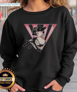 Alt Text: Premium military anime girl sweatshirt featuring tactical weapons and tattoo designs, perfect for anime and streetwear fans.