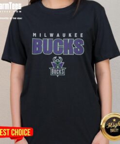 Premium Milwaukee Bucks Throwback Ladies Tee featuring vintage design and soft fabric, perfect for fans and casual wear.