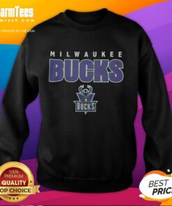 Premium Milwaukee Bucks throwback sweatshirt featuring classic logo and vibrant colors, perfect for fans and collectors.