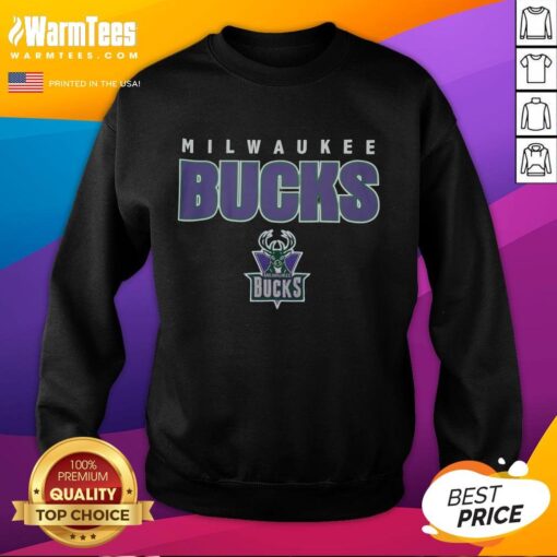 Premium Milwaukee Bucks throwback sweatshirt featuring classic logo and vibrant colors, perfect for fans and collectors.