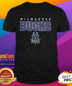 Premium Milwaukee Bucks throwback T-shirt featuring retro logo and vibrant colors, perfect for basketball fans.