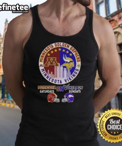 Premium Minnesota Golden Gophers and Vikings football tank top for game days, showcasing team pride and style.