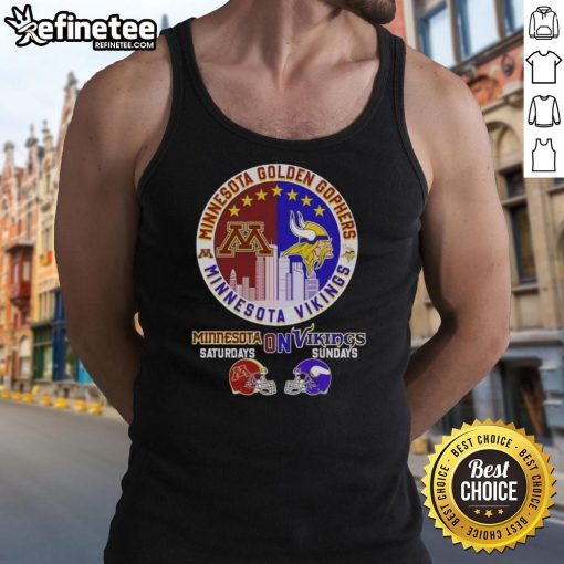 Premium Minnesota Golden Gophers and Vikings football tank top for game days, showcasing team pride and style.