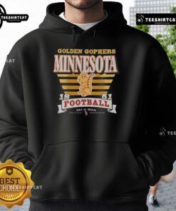 Alt Text: Premium Minnesota Golden Gophers Vintage Stripe Splash Hoodie featuring a stylish design and vibrant team colors.