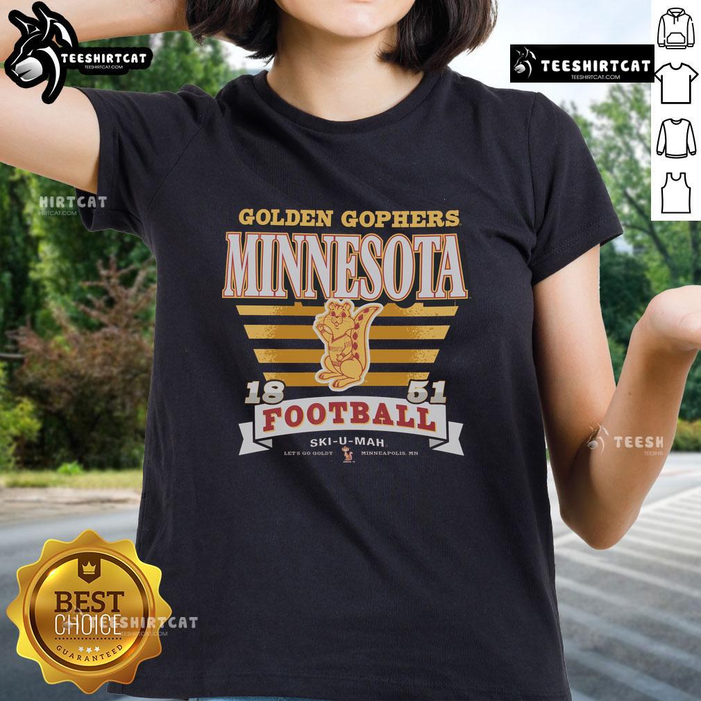 Premium Minnesota Golden Gophers Vintage Stripe Splash Ladies Tee Premium Minnesota Golden Gophers vintage stripe splash ladies tee featuring a stylish design for fans.