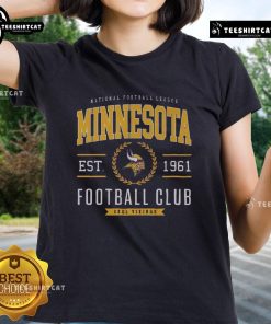 Premium Minnesota Vikings Football Club Ladies Tee featuring vibrant team colors and stylish design for female fans.