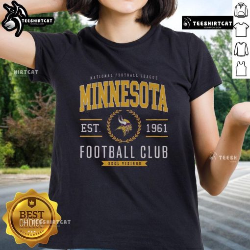 Premium Minnesota Vikings Football Club Ladies Tee featuring vibrant team colors and stylish design for female fans.