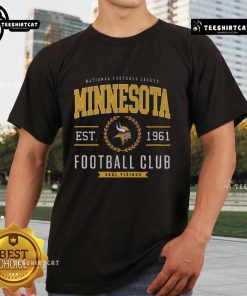 Premium Minnesota Vikings Football Club T-Shirt featuring team colors and logo, perfect for fans and game day wear.