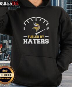 Premium Minnesota Vikings Fueled By Haters Hoodie in purple with bold graphic design, perfect for passionate fans.