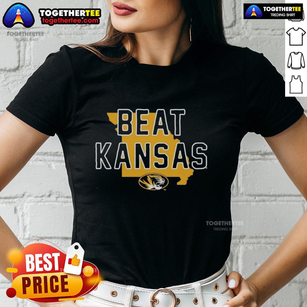 Premium Missouri Tigers Beat Kansas Jayhawks State Ladies Tee Premium Missouri Tigers beat Kansas Jayhawks ladies tee, featuring stylish design and team colors for fans.