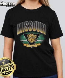 Premium Missouri Tigers Vintage Arena Fade Ladies Tee featuring classic design and vibrant team colors for stylish fans.