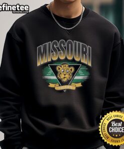 Alt Text: Premium Missouri Tigers Vintage Arena Fade Sweatshirt showcasing a classic design in team colors, perfect for fans.