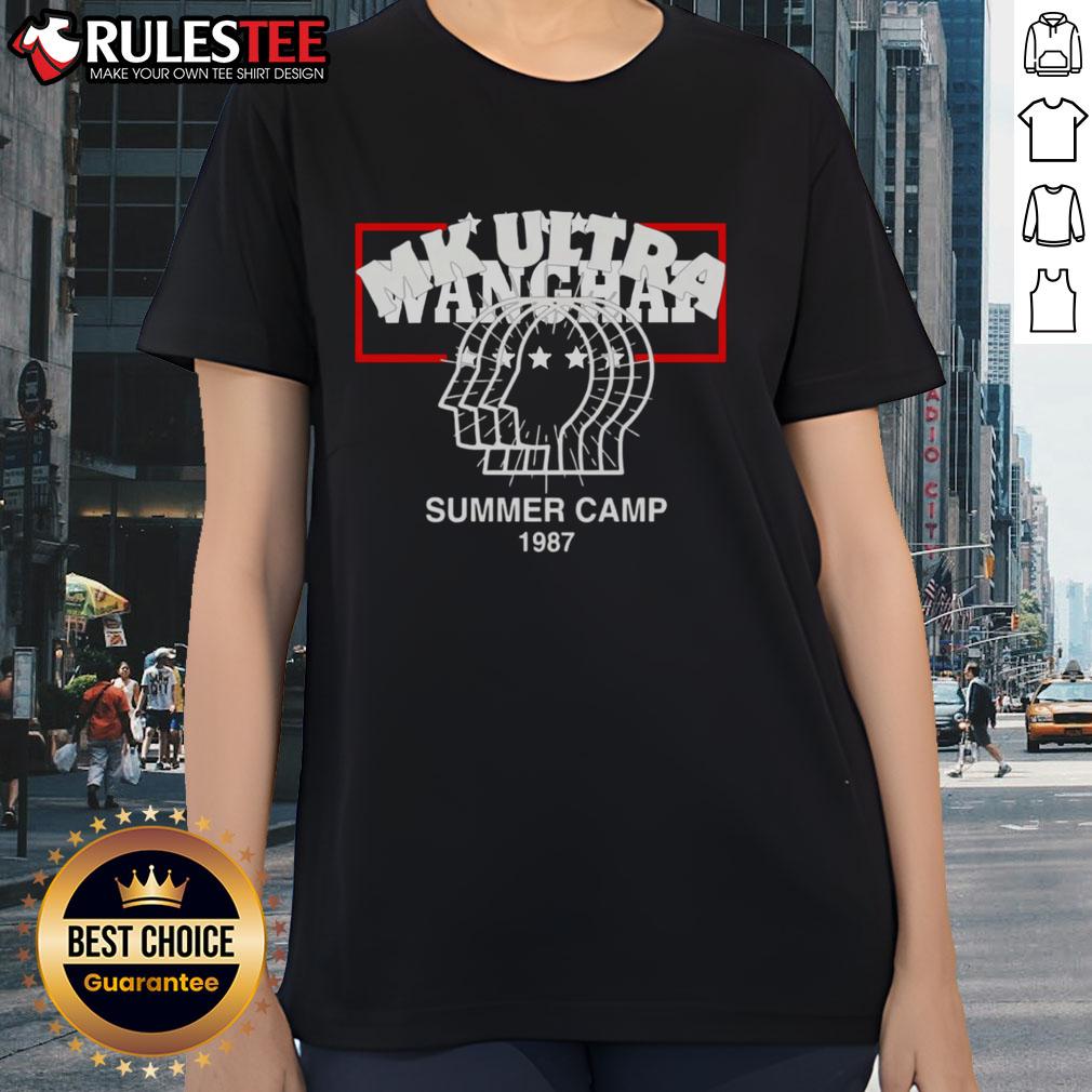 Premium Mk Ultra Summer Camp 1987 Ladies Tee Premium MK Ultra Summer Camp 1987 Ladies Tee featuring retro design and vibrant colors for a stylish summer look.