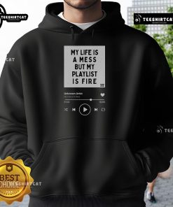 Premium 'My Playlist is Fire' Hoodie in stylish design, perfect for music lovers and trendy fashion enthusiasts.