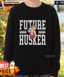 Alt Text: Premium Nebraska Cornhuskers Future Husker Sweatshirt in vibrant red, perfect for fans and game day wear.
