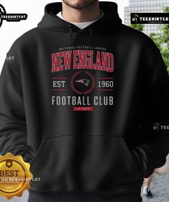 Premium New England Patriots football club hoodie in navy blue, featuring the team's logo and stylish design for fans.