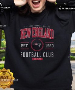 Premium New England Patriots Football Club sweatshirt in navy blue, featuring the team's logo and comfortable fit.