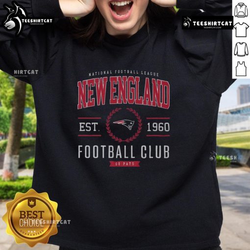 Premium New England Patriots Football Club sweatshirt in navy blue, featuring the team's logo and comfortable fit.