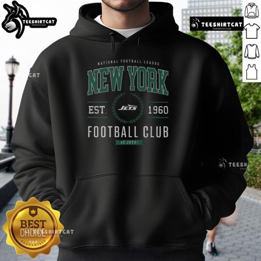 Alt Text: Premium New York Jets Football Club hoodie in green, featuring logo and stylish design for fans and athletes.