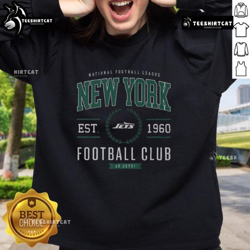 Premium New York Jets Football Club sweatshirt featuring team logo and colors, perfect for fans and game day wear.