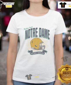 Premium Notre Dame Fighting Irish Prime Play Ladies Tee featuring vibrant team colors and stylish design.