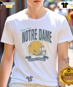 Premium Notre Dame Fighting Irish Prime Play T-Shirt featuring vibrant team colors and logo, perfect for fans.