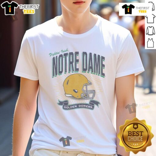 Premium Notre Dame Fighting Irish Prime Play T-Shirt featuring vibrant team colors and logo, perfect for fans.