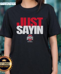 Premium Ohio State Buckeyes Football Ladies Tee featuring Julian Sayin design for stylish fans.