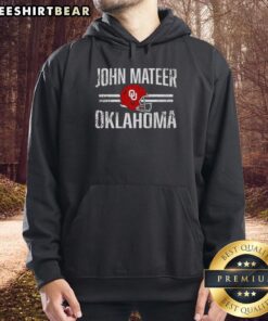 Premium Oklahoma Sooners Football John Mateer Helmet Hero Hoodie showcasing team pride and stylish design.