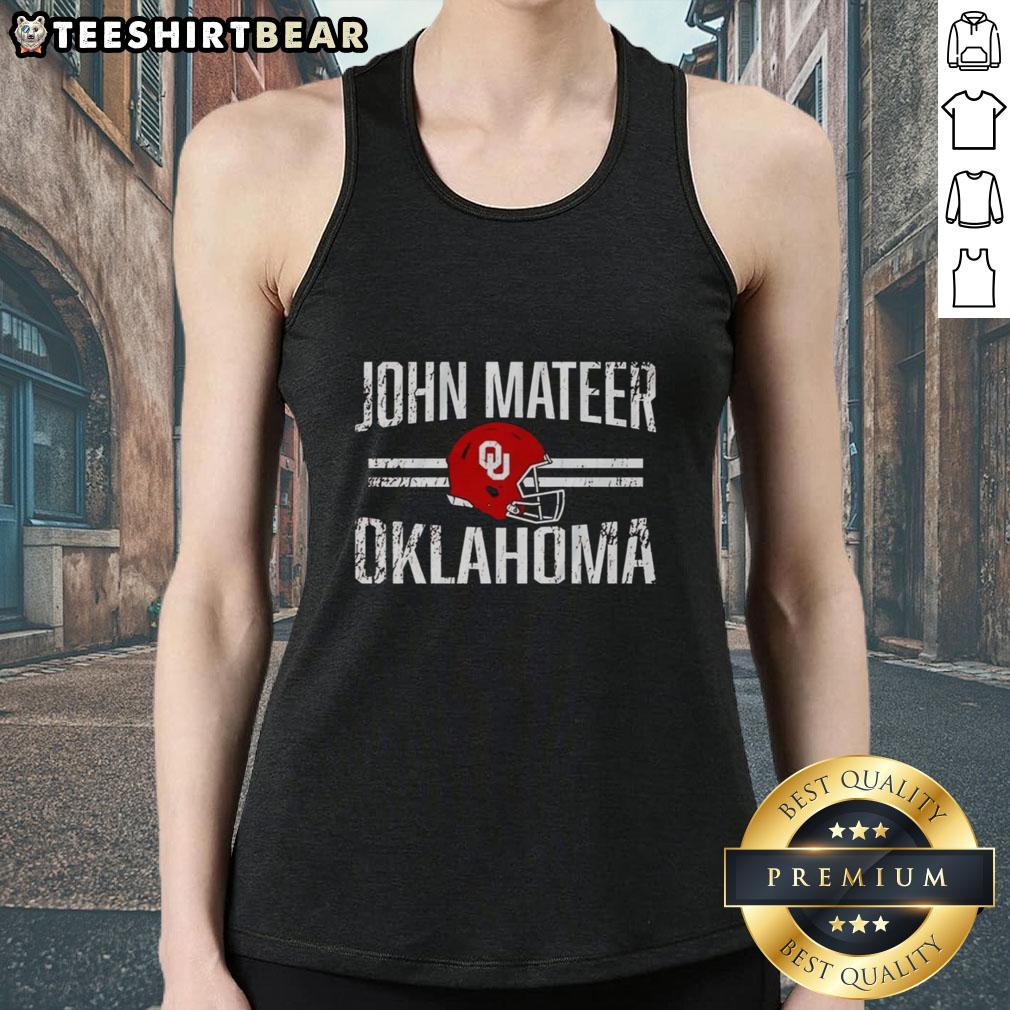 Premium Oklahoma Sooners Football John Mateer Helmet Hero Tank Top Premium Oklahoma Sooners Football John Mateer Helmet Hero Tank Top showcasing team pride and style for fans.