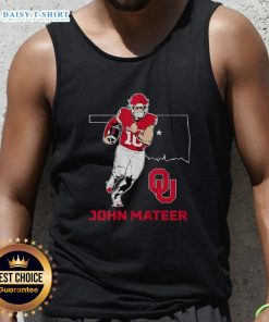 Premium Oklahoma Sooners Football tank top by John Mateer, featuring bold team colors and stylish design for fans.