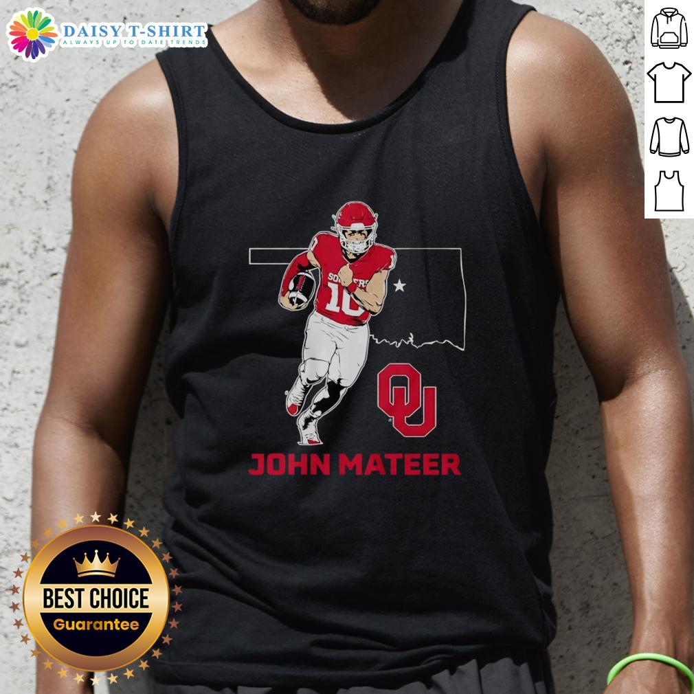 Premium Oklahoma Sooners Football John Mateer State Star Tank Top Premium Oklahoma Sooners Football tank top by John Mateer, featuring bold team colors and stylish design for fans.