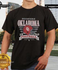 Alt Text: Premium Oklahoma Sooners Stripe Splash T-Shirt featuring bold stripes and team logo, perfect for fans and casual wear.