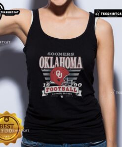 Alt Text: Premium Oklahoma Sooners Stripe Splash Tank Top featuring vibrant colors and a stylish design for fans.